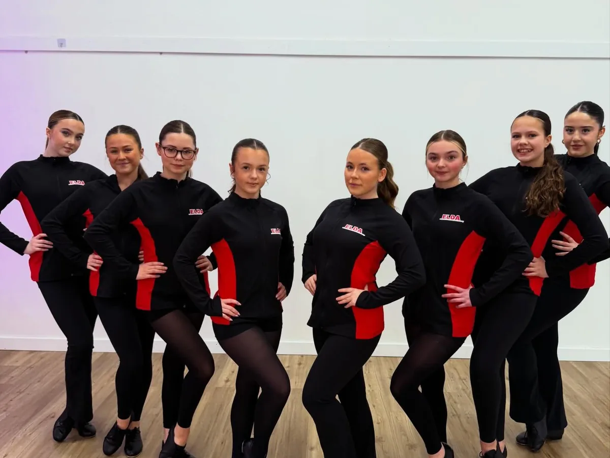 The competition squad posed in their ELDA jackets